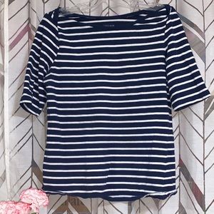 Navy and White Striped Women’s Top
